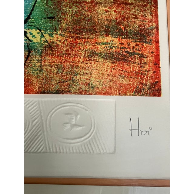 1970’s Original Hoi Lebadang Abstract Embossed Lithograph For Sale - Image 4 of 6