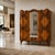 Tan Italian Baroque Revival Walnut and Burl Walnut Wardrobe from Palazzi dell’Arte Cantù, 1940s For Sale - Image 8 of 10