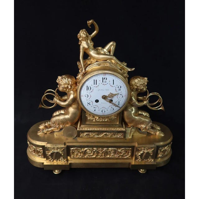 19th Century Gilt Bronze Clock For Sale - Image 10 of 10
