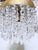 Vintage Brass Embossed Crystal Chandelier With Cascading Swedish Cut Prisms For Sale - Image 4 of 8