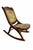 Antique Wooden Folding Rocking Chair with Floral Upholstery, 1920s, in Very Good conditions. Designed 1920 to 1949