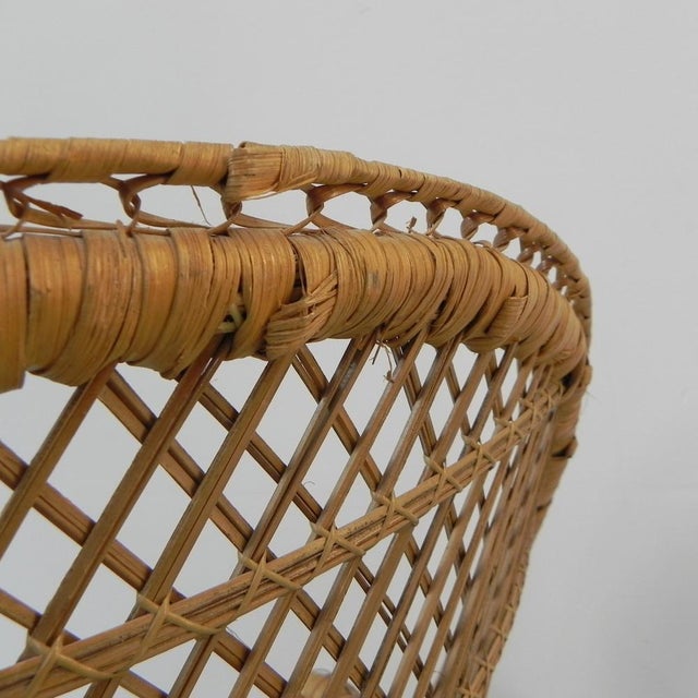 Small Vintage Rattan & Bamboo Emmanuelle Chair, 1970s For Sale - Image 10 of 18