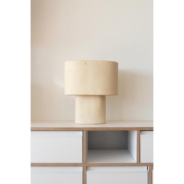 Large Table Lamp in Stoneware with Drops Effect Glaze by Lucas Huillet For Sale - Image 10 of 18