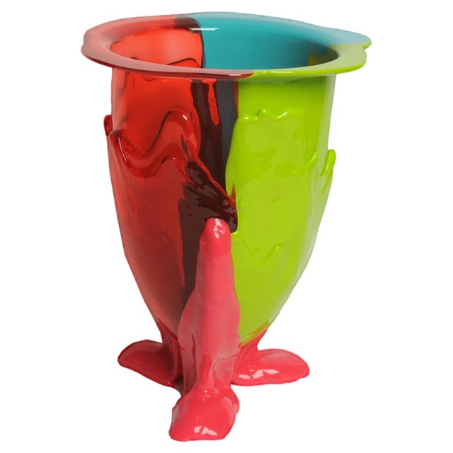 Clear Orange, Matt Acid Green, Matt Turquoise, Matt Fuchsia Amazonia Vase by Gaetano Pesce for Fish Design For Sale