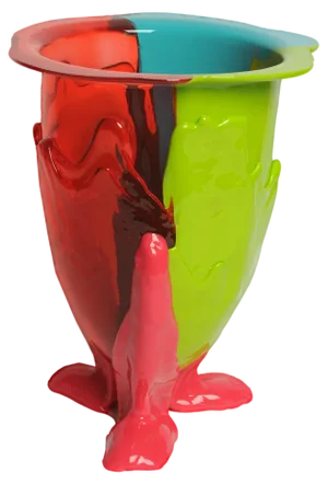 Clear Orange, Matt Acid Green, Matt Turquoise, Matt Fuchsia Amazonia Vase by Gaetano Pesce for Fish Design