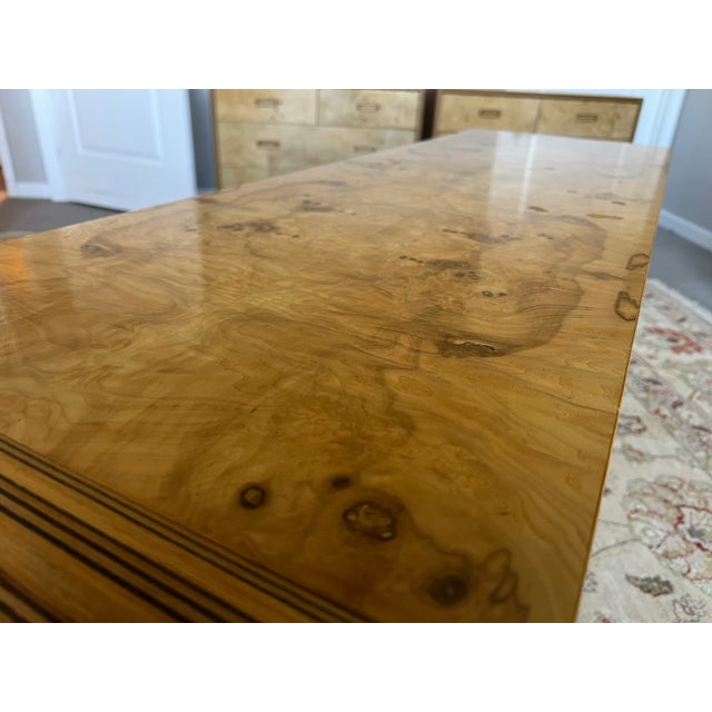 Vintage Henredon Scene Two Burlwood Console Table For Sale In San Francisco - Image 6 of 8