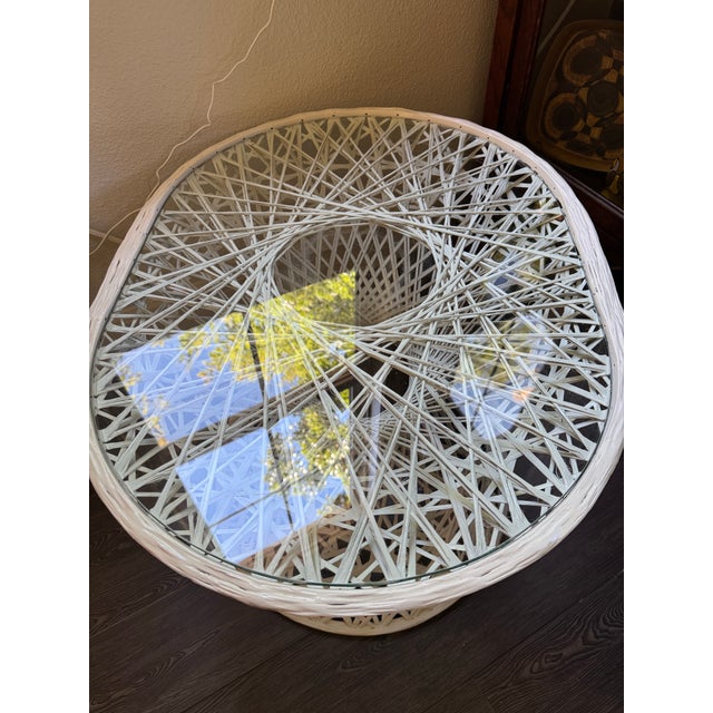 Mid Century Russell Woodard Vintage Oval Hourglass Coffee Table For Sale - Image 11 of 12