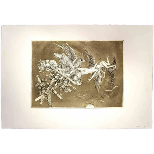 Il crollo (the fall) is an original artwork realized by the italian contemporary artist leo guida (1992 - 2017) in 1975....