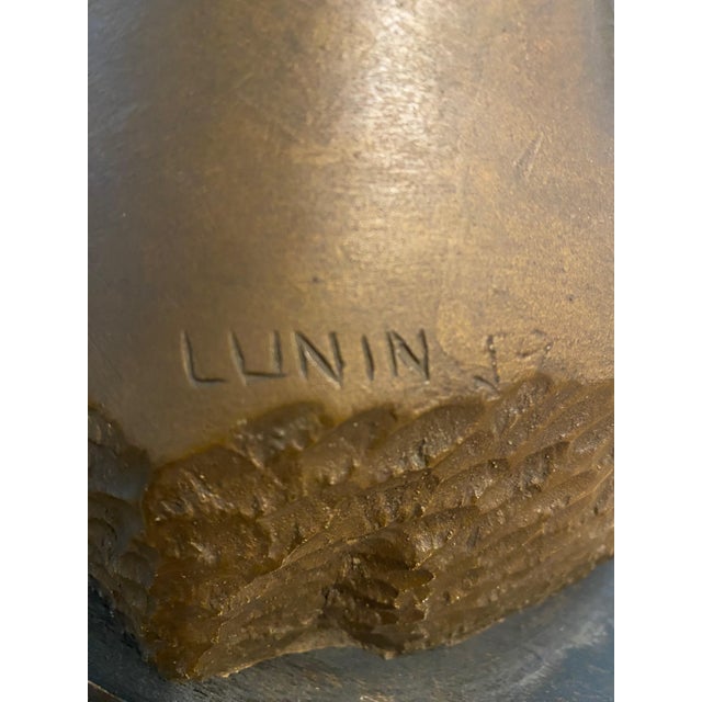 Mid Century Bronze Colored Japanese Woman Bust Sculpture For Sale - Image 10 of 10