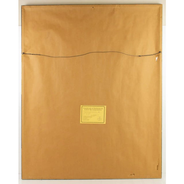 1974 Signed Urbain Huchet "Racetrack" Abstract Impressionist Lithograph For Sale - Image 10 of 13