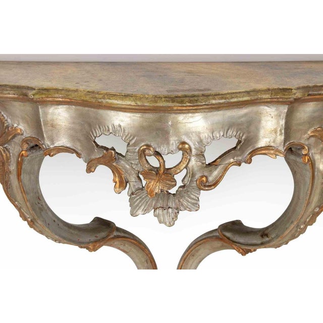 19th Century Italian Wall Console Table For Sale - Image 5 of 8