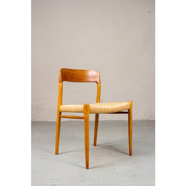 Mid-Century Modern Mid-Century Danish No. 75 Chair in Oak by Niels Otto Møller for J.L. Møllers, 1960s, Set of 2 For Sale - Image 3 of 16