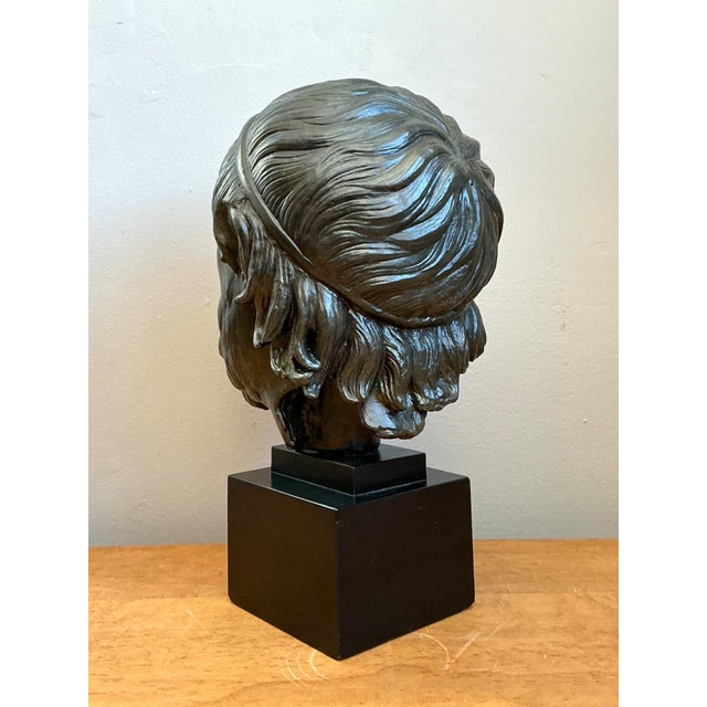 Vintage Bronze Classical Bust Sculpture of Sophocles For Sale - Image 14 of 18