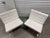 Knoll Knoll Barcelona Chairs in White Leather and Chrome For Sale - Image 4 of 6