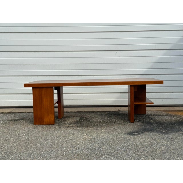 Wood Danish/Scandanavian Modern Teak Multi Level Coffee Table For Sale - Image 7 of 12