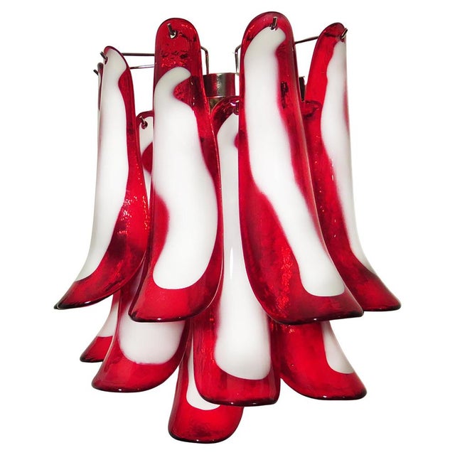 Italian Petal Murano Sconces, 1980s, Set of 4 For Sale - Image 3 of 9