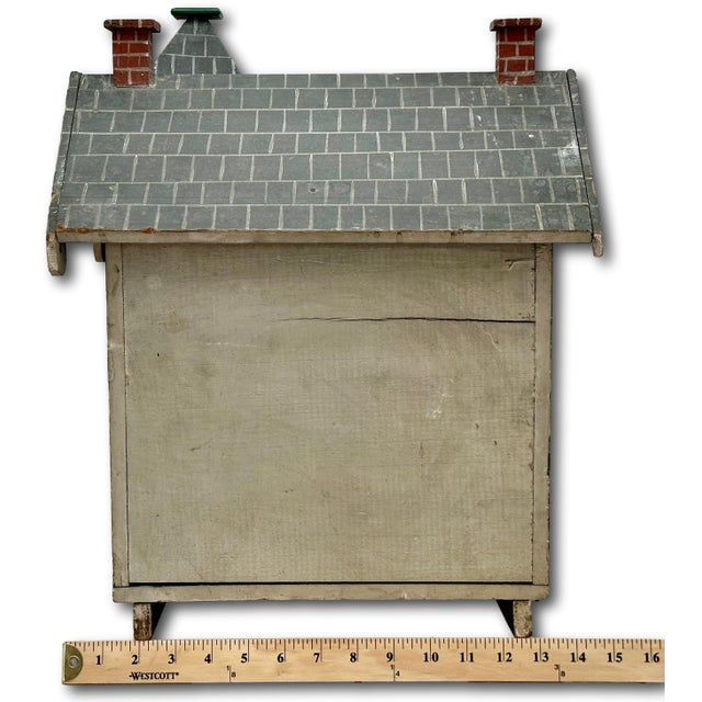 Nice Antique American Hand Made & Painted Wood Folk Art Victorian Style Birdhouse - 18 Inches Tall - Circa Early 1900s For Sale - Image 18 of 18