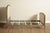 French Market Collection Louis XVI Style Upholstered Queen Bed Frame with Painted Finish For Sale - Image 17 of 18