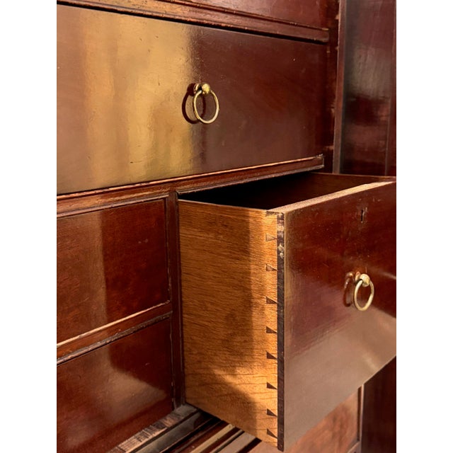 19th Century Mahogany Cabinet With Dresser Base For Sale - Image 9 of 16