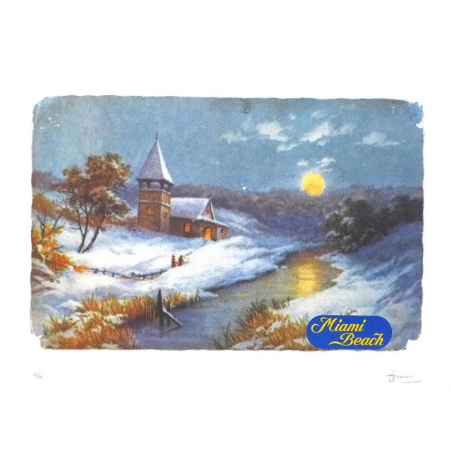 Joan BROSSA (1919-1998) Miami Beach 1989 Original lithograph Limited edition of 50 copies on paper Signed and numbered in...