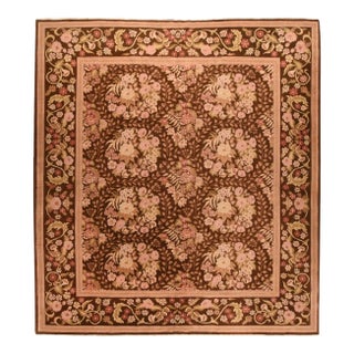 Contemporary Savonnerie Rug 11'3'' x 12'4'' For Sale