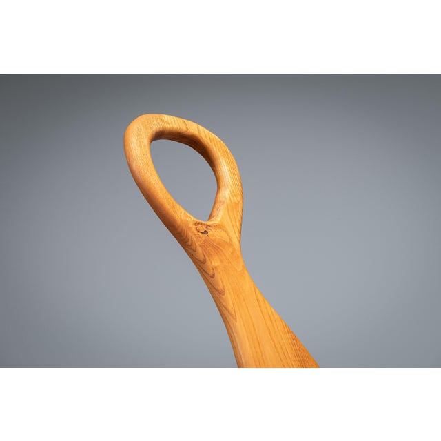 Wood Slender Highback Side Chair, 1970s For Sale - Image 7 of 15