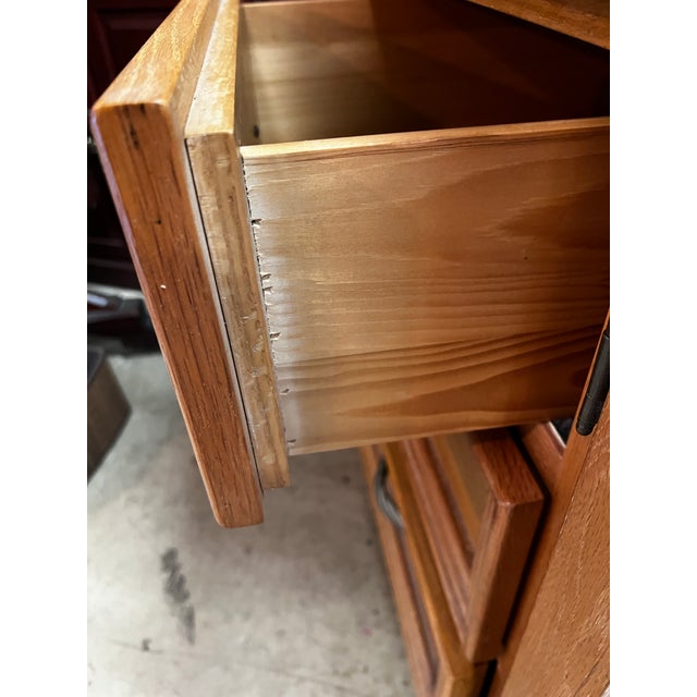 Vintage Wynwood Traditional Honey Oak Triple Dresser & Credenza | Chairish