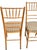 Set of 2 Vintage Swedish Beechwood Faux Bamboo Regency Side or Dining Chairs. These are the last two chars.