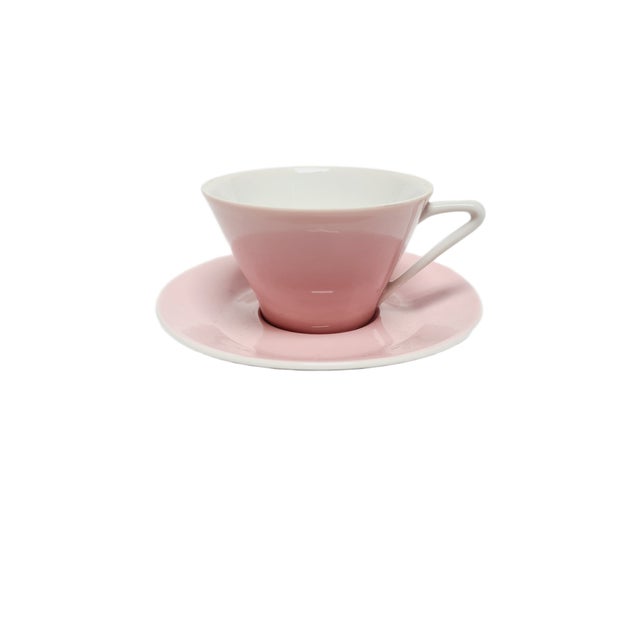 Postmodern Porcelain Cup and Saucer, Austria, 1960s, Set of 2 For Sale - Image 6 of 7