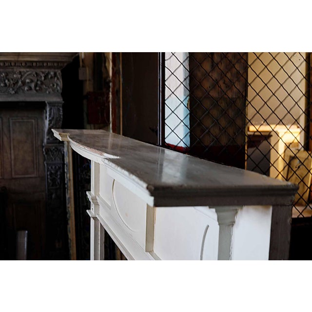 Antique mid to late 19th century Federal style painted mantel. This elegant mantel has a classic design featuring narrow...