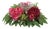 Mixed Peony Floral Candle Holder with Glass Insert 15"D For Sale