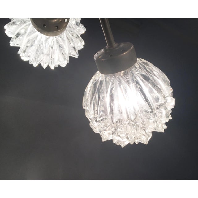 Mid-Century German Space Age Glass and Metal Chandelier from Richard Essig, 1960s For Sale - Image 6 of 18