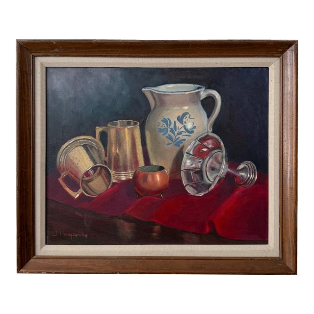 Oil on Canvas Still Life | Signed Marjorie Hodgson For Sale