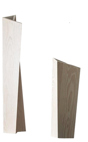 White Ash Nun Vases by Matthias Scherzinger, Set of 2