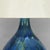 1960s Mid-Century Modern Italian Blue and Teal Drip Glaze Large Ceramic Table Lamp For Sale - Image 4 of 10