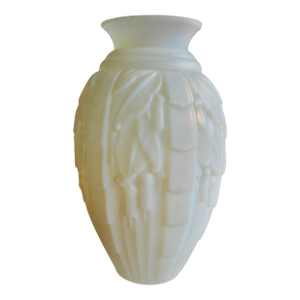1930s Opalescent Muller Frère Art Deco Vase