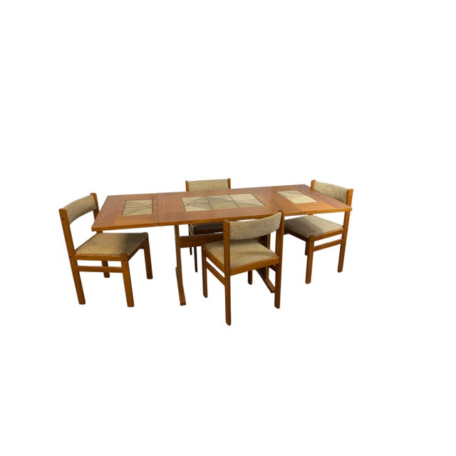 Mid-Century Modern Danish Teak 4-Seater Dining Table & Chairs from Gangso Mobler, 1970, Set of 5 For Sale - Image 15 of 15