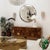 Wood Curved Coffee Table with Brass-Plated Wooden Structure For Sale - Image 7 of 9