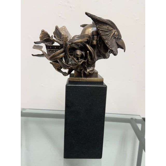 Theodore Gall “Owl” Articulated Bronze Sculpture, Signed For Sale In San Francisco - Image 6 of 12