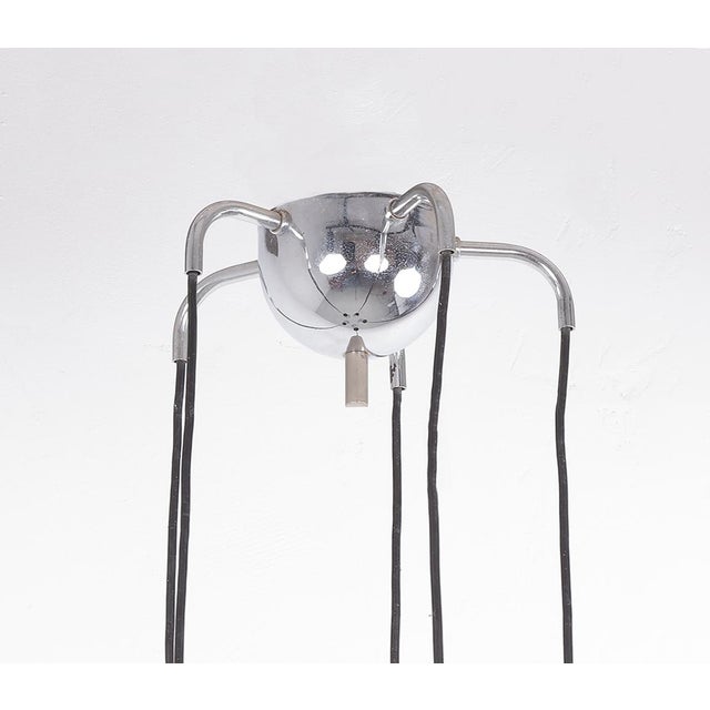 Silver Chrome Cascade Pendant Lamp, 1960s For Sale - Image 8 of 11