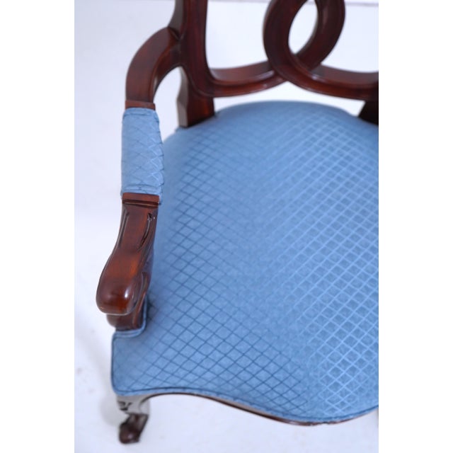 Pair of Mahogany Ribbon Back Armchairs For Sale In Philadelphia - Image 6 of 18