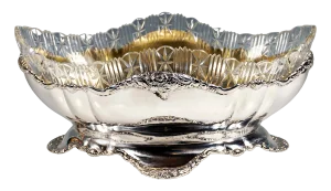Art Nouveau Silver Jardinière with Cut Glass Liner from Theodor Müller, Germany, 1890s