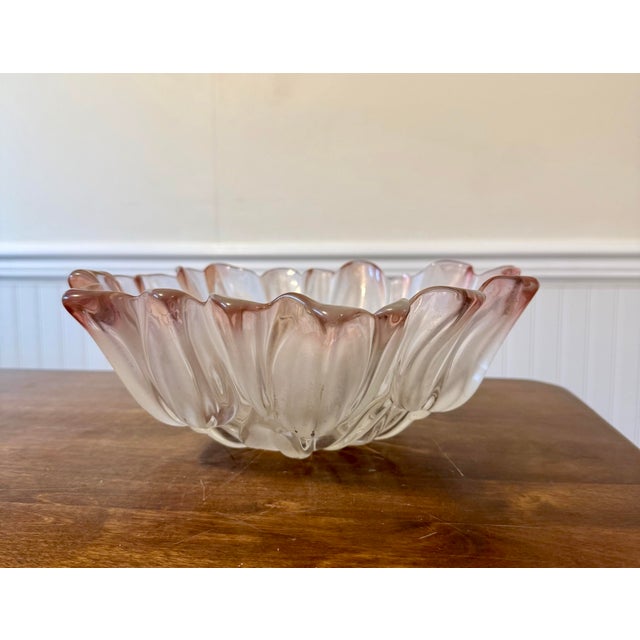 Late 20th Century Mikasa Walthn Glas Pink Tulip Crystal Bowl For Sale - Image 5 of 11