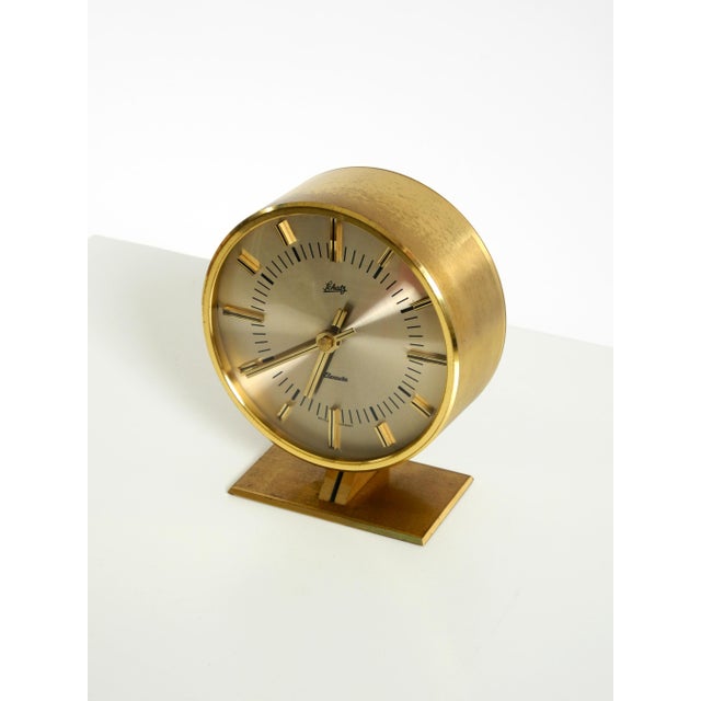 Round Brass Table Clock by Schatz, Germany, 1960s For Sale - Image 6 of 18