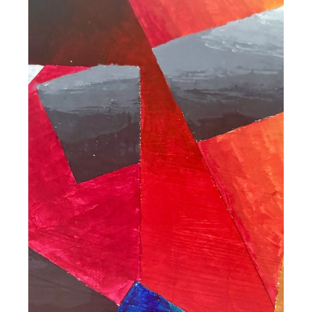 Paint Painting - Abstract Geometry Oil Painting For Sale - Image 7 of 11