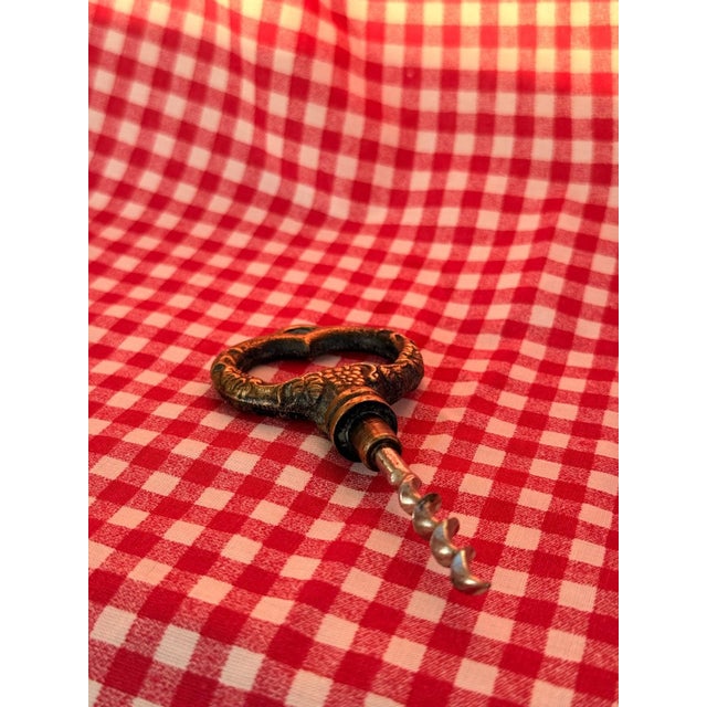 Gold Vintage French Ornate Corkscrew in Brass, 1950s For Sale - Image 8 of 9