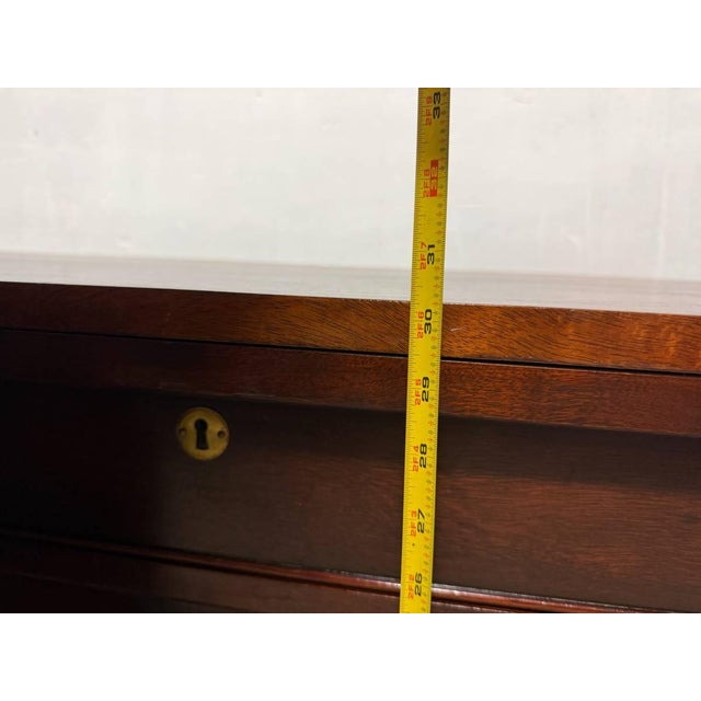 Vintage Chippendale Style Fold Top Bachelors Chest Buffet For Sale - Image 16 of 17