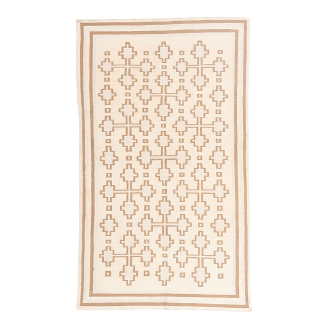 Vintage Indian Dhurrie Rug, 04'09 X 08'00 For Sale