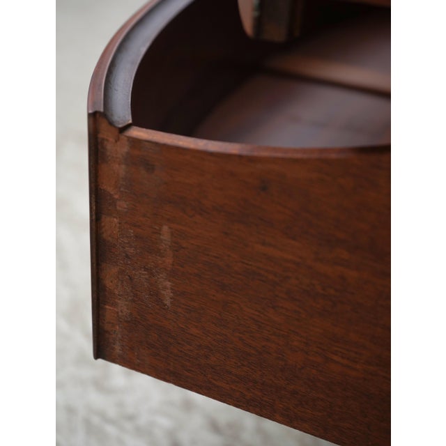 1930s Vintage Marble Top Demilune Linen Cabinet For Sale - Image 5 of 17