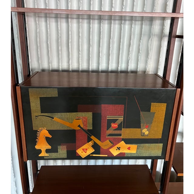 Artist unknown 1960s h 200cm w 173cm d 39cm this stunning modular wall unit embodies the elegance and functionality of...